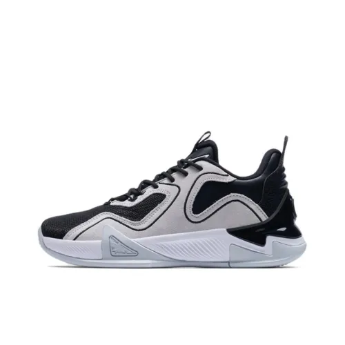 XTEP Flying Shark V3 Амортизаторы Шок-абсорбирующие Устойчивые к истиранию Низкий Топ Баскетбольные кроссовки Мужские Черные Серые