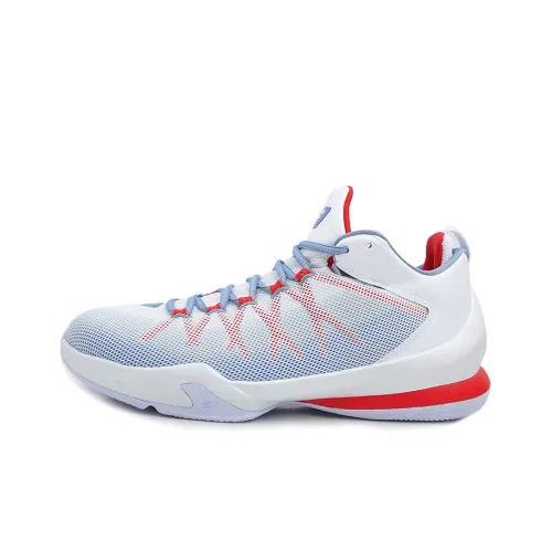 Jordan CP3 8 Амортизаторы Slip-resistant Abrasion-resistant Низкий топ Баскетбольные кроссовки Мужские Белый Красный Синий