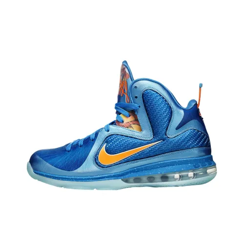 Nike Lebron 9 Китай YOTD Джеймс Устойчивый к истиранию MID Баскетбольные кроссовки Мужской Синий