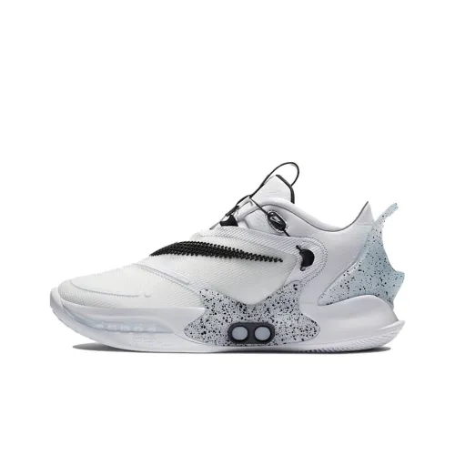 Nike Adapt Bb 2,0 Амортизаторы Slip-resistant Низкий топ Баскетбольные кроссовки Мужские Белый Черный Европейская версия