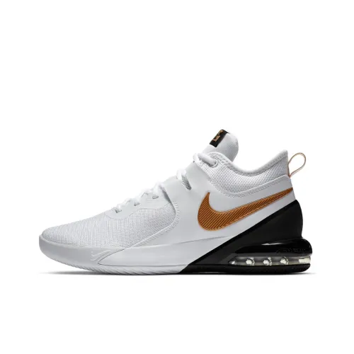 Nike Air Max Impact MID Топ Баскетбольные кроссовки Унисекс Белый черный золотой Международная версия