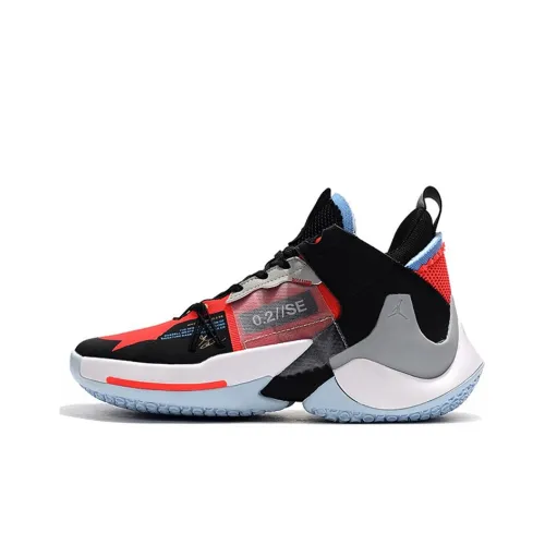 Джордан Why Not Zer0,2 SE Slip-resistant Abrasion-resistant Low-top Basketball Shoes Unisex Blue Red Black