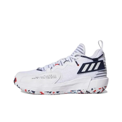 Adidas D Lillard 7 Extply Gca Lillard Slip Resistant Abrasion Resistant MID Топ Баскетбольные кроссовки Унисекс Белый
