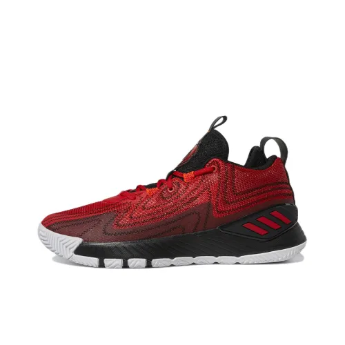 Adidas D Rose Son Of Chi 2,0 Slip-resistant Abrasion-resistant Breathable Low-top Basketball Shoes Men's Red Black Adidas D Rose Son Of Chi 2,0 Противоскользящие Устойчивые к истиранию Дышащие Низкие Баскетбольные Кроссовки Мужские Красный Черный