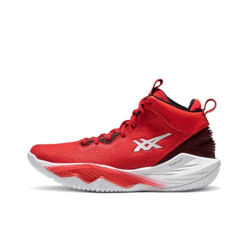 ASICS Nova Surge 2 Амортизация Устойчивость к истиранию Покрытие Поддержка MID Топ Баскетбольные кроссовки Мужской Красный