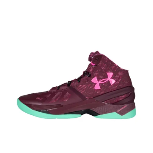 Under Armour Curry 2 Curry 2 Черный History Month Черный History Month MID Топ Баскетбольные кроссовки для игры Мужской Фуксия