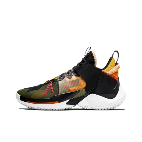 Джордан Why Not Zer0,2 Why Not SE MID Топ Баскетбольные кроссовки для игры Мужской Черный Желтый