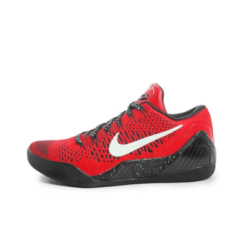 Nike Kobe 9 Амортизация противоскользящий легкий низкий топ баскетбольных кроссовок мужской красный черный