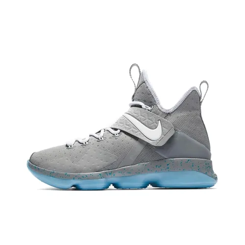 Nike Lebron 14 MAG Амортизация Поддержка Высокие Баскетбольные Кроссовки для Игры Мужские Серые