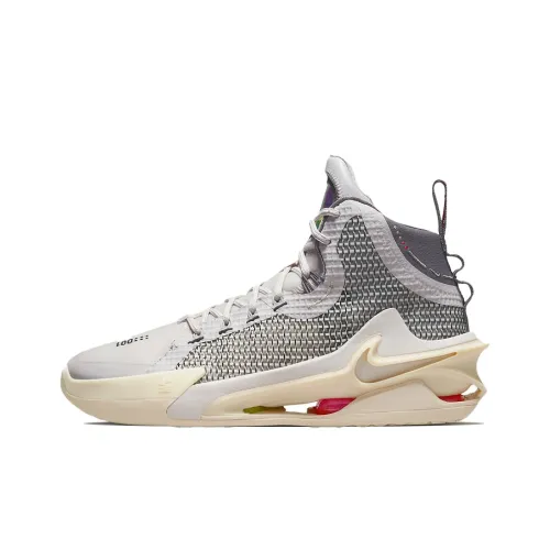 Nike Air Zoom GT Jump EP MID Топ Воздух Zoom Cushlon Баскетбольные кроссовки для игры Унисекс Серый белый Азиатская Версия