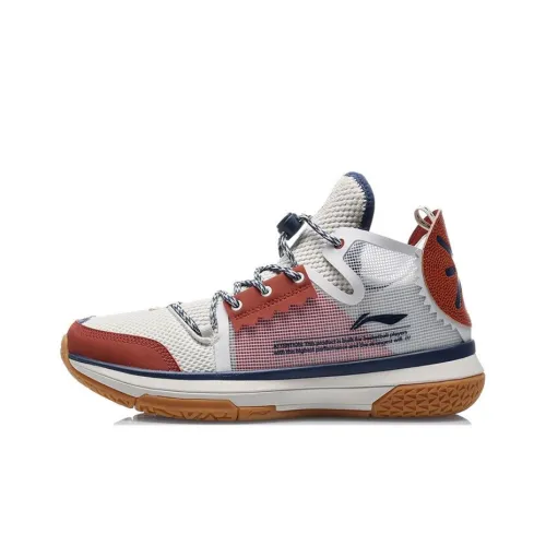 LINING Wowls Амортизаторы Shock Absorbers Rebound MID Баскетбольные кроссовки Мужские Белый Умбра