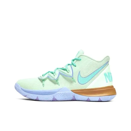 SPONGEBOB SQUAREPANTS x Nike Kyrie 5 Irving 5 MID Баскетбольные кроссовки для игры Мужской Зеленый Синий