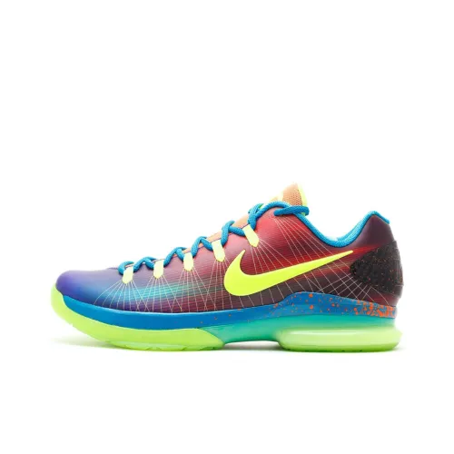 Nike KD 5 ELITE EYBL Low Топ Баскетбольные кроссовки для игры Мужской Красный Желтый
