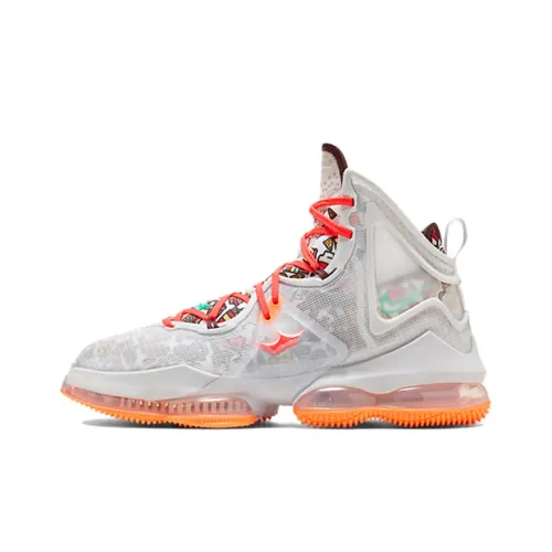Nike Lebron 19 EP 'Fast Food' Высокие Баскетбольные Кроссовки для Игры Унисекс Серый Оранжевый