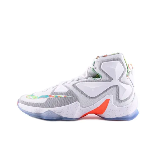 Nike Lebron 13 Пасха Non Slip Легкий MID Баскетбольные кроссовки для игры Мужской Белый