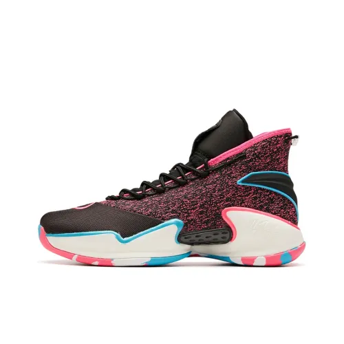 ANTA Basketball Collection Высокие Баскетбольные Кроссовки для Игры Мужские Неоновый Розовый