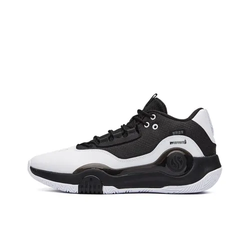 361° AG Volley Шокабойеры Противоскользящие Устойчивые к истиранию MID Баскетбольные кроссовки Мужские Белый Черный