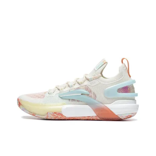 LINING Speed 9 Ultra Low Устойчивый к истиранию Дышащий Низкий Топ Баскетбольные кроссовки Мужские Экрю