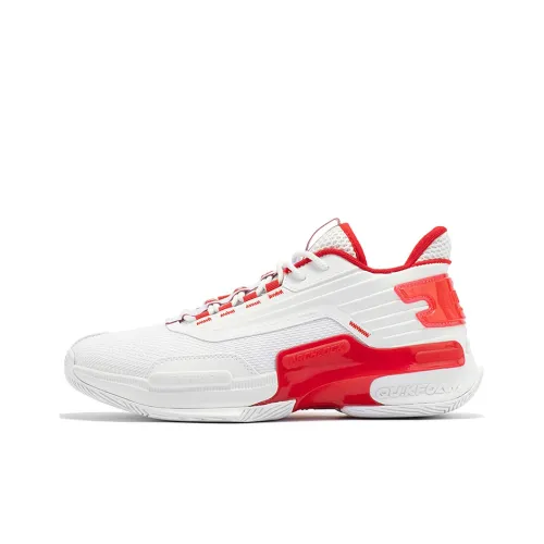 361° Kriss 2TD г Control 2TD Устойчивый к истиранию Низкий Топ Баскетбольные кроссовки Мужской Белый Красный