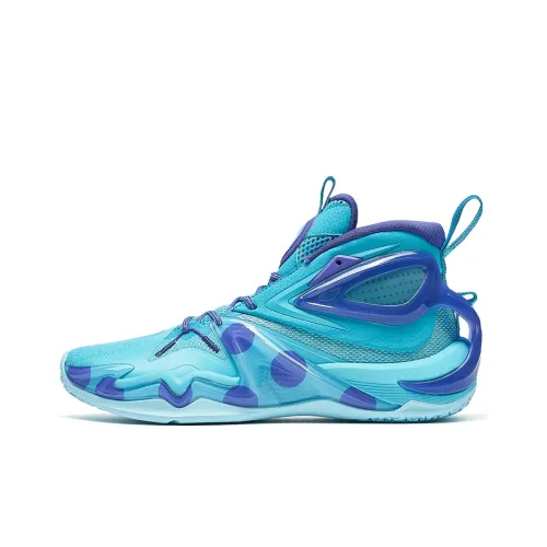 XTEP Battle 1,0 Monsters University High Top Баскетбольные кроссовки для игры Мужской Синий Фиолетовый Monster