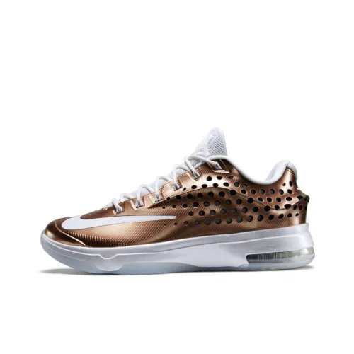 nike KD 7 ELITE EYBL KD 7 Нескользящий Легкий Низкий Топ Баскетбольные кроссовки для игры Мужской Белый золотой