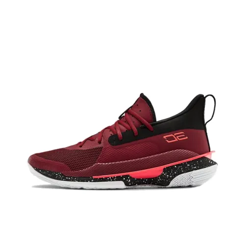 Under Armour Curry 7 Curry 7 Low Баскетбольные кроссовки для игры Мужской Красный