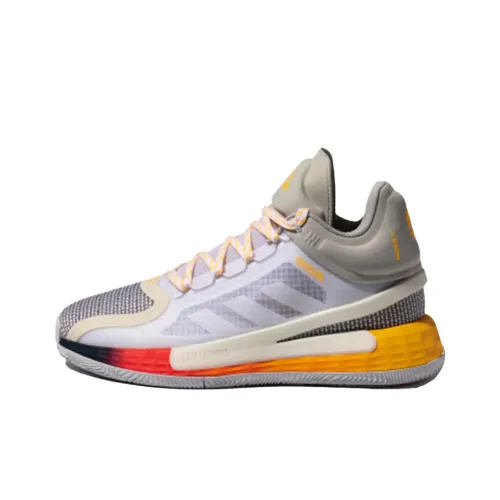 Adidas D Rose 11 Slip-resistant Abrasion-resistant MID Баскетбольные кроссовки Мужские Серый Оранжевый