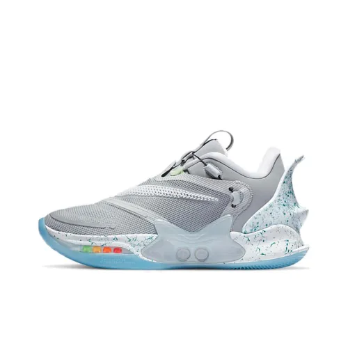 Nike Adapt bb 2,0 'MAG' Slip-resistant Abrasion-resistant Low-top Basketball Shoes Men's Gray White Blue Найк Adapt bb 2,0 'MAG' Противоскользящий Устойчивый к истиранию Низкий Топ Баскетбольные Кроссовки Мужские Серый Белый Синий