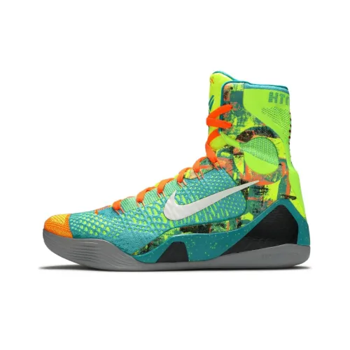 Nike Kobe 9 Elite Influence Anti-Slip Lightweight High Top Баскетбольные кроссовки для игры Мужской Зеленый