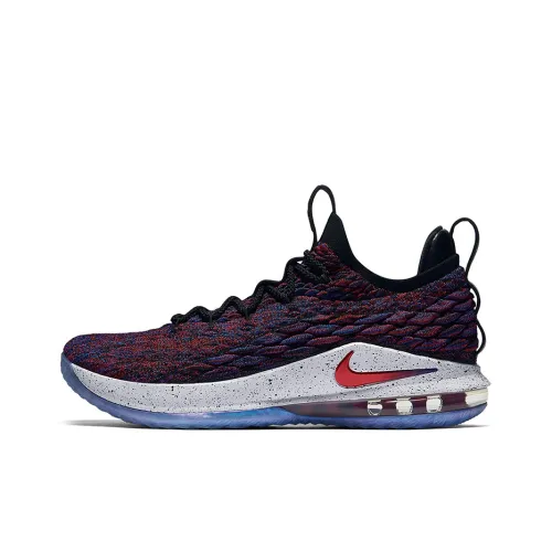Nike Lebron 15 Low Pre Термо Supernova QS Джеймс 15 Амортизация Устойчивый к воздействию Низкий Топ Баскетбольные кроссовки Мужской Черный Красный