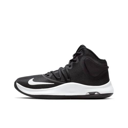 Nike Air Versitile 4 Амортизаторы Shock противоскользящие и устойчивые к истиранию MID баскетбольные кроссовки мужской черный белый