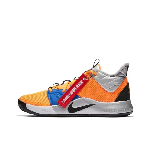 Nike PG 3 MID Топ Баскетбольные кроссовки для игры Мужской Оранжевый Серый