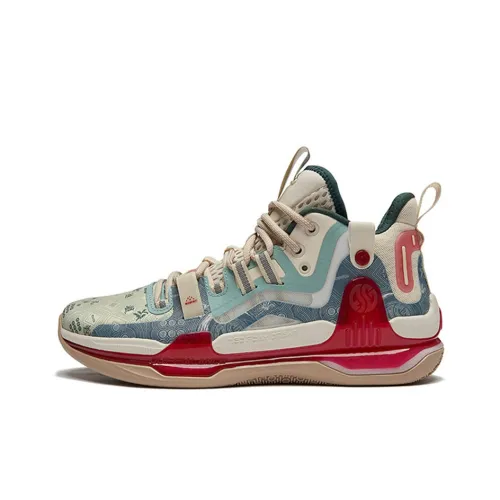 361° AG1 Pro Амортизаторы Шок Резистентные к истиранию Высокий Топ Баскетбольные кроссовки Мужские Белый Красный Синий