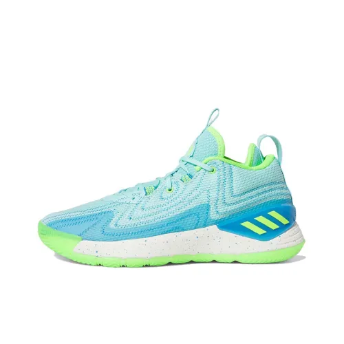Adidas D Rose Son Of Chi 2,0 Slip-resistant Abrasion-resistant Lightweight MID Basketball Shoes Men's Turquoise