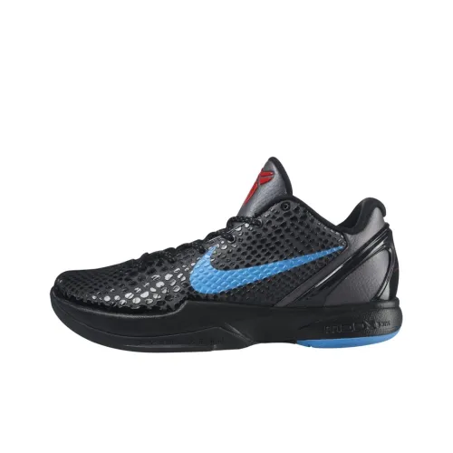 Nike Zoom Kobe 6 Dark Knight Shock Absorbers Slip-Resistant Low-Top Баскетбольные Кроссовки Мужские Черные Международная Версия