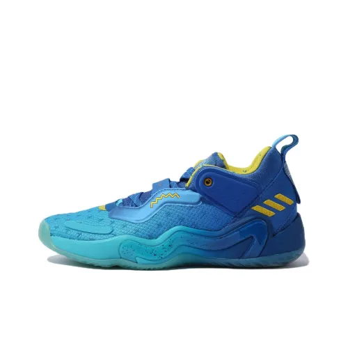 Adidas D.O.N. Issue #3 Slip-resistant Abrasion-resistant Low-top Basketball Shoes Men's Blue Adidas D.O.N. Issue #3 Противоскользящие Устойчивые к истиранию Низкие Баскетбольные Кроссовки Мужские Синие