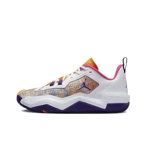 Jordan One Take 4 Амортизаторы Slip-resistant Низкий топ Баскетбольные кроссовки Унисекс Оранжевый Белый