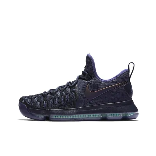nike KD 9 COURT READY KD 9 Slip-resistant Увеличение Высоты Низкие Баскетбольные Кроссовки для Игры Мужские Темно-фиолетовый