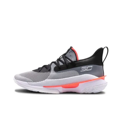 Under Armour Curry 7 Low Топ Баскетбольные кроссовки для игры Мужской Белый