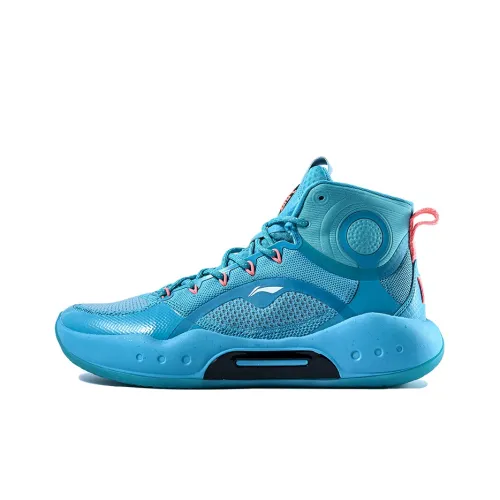 Подкладка YuShuai 14 Амортизаторы Slip-resistant и устойчивые к истиранию Высокий топ Баскетбольные кроссовки Мужские Синие