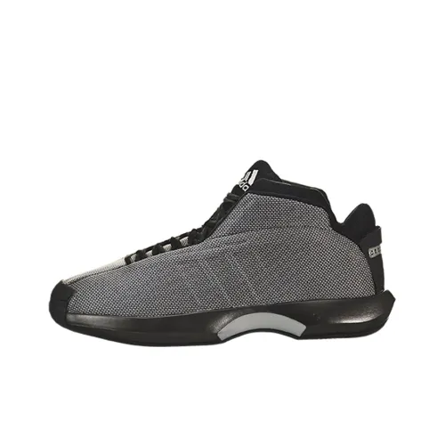 Adidas Crazy 1 Устойчивые к истиранию MID Баскетбольные кроссовки для игры Мужские Черные Серые