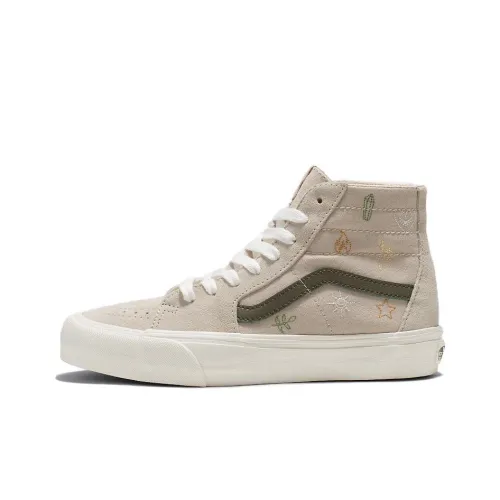 Vans SK8 Tapered Vr3 High Топ Скейтборд Кроссовки Унисекс Бежевый Серый