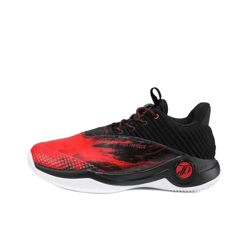 PEAK Амортизация Низкий Топ Баскетбольные Кроссовки для Игры Мужской Черный Красный