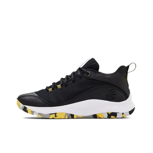 Under Armour 3Z5 Slip-Resistant Abrasion-Resistant Low-Top Баскетбольные Кроссовки Унисекс Черные