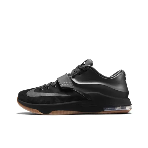 Nike KD 7 EXT Черный Замша Противоскользящий Низкий Топ Баскетбольные Кроссовки Мужской Черный