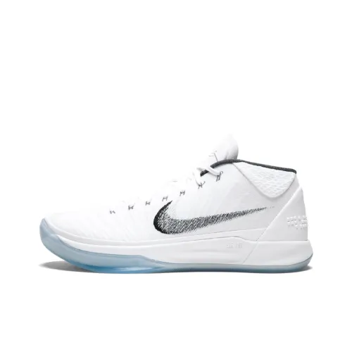 Nike Kobe AD 'Белый лед' Коби Low Топ Баскетбольные кроссовки для игры Мужской Белый черный