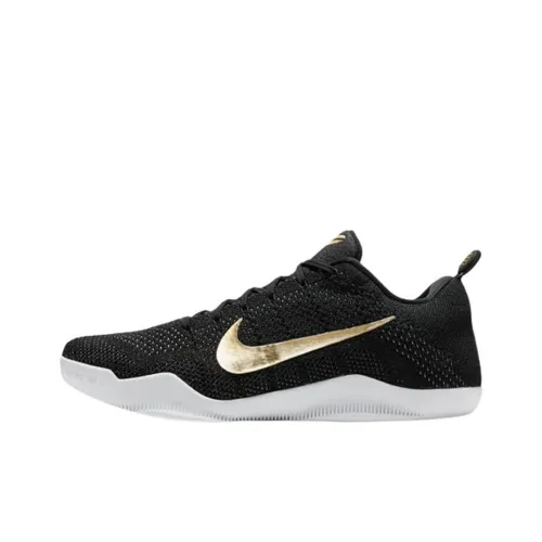 Nike Kobe 11 Elite GCR Great Career Recall Нескользящий Легкий Низкий Топ Баскетбольные кроссовки для игры Мужской Черный Золотой