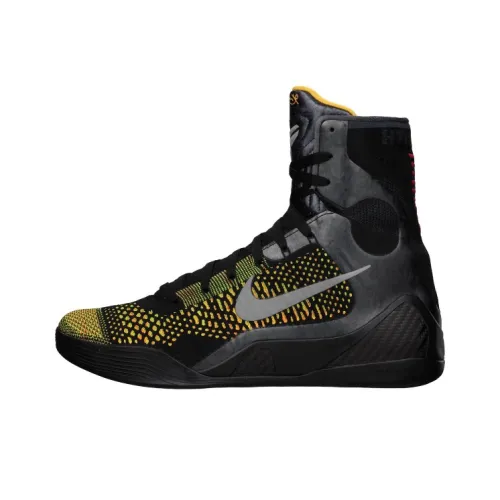 Nike Kobe 9 Elite Inspiration Anti-Slip Lightweight High Top Баскетбольные кроссовки Мужские Черные Серебряные