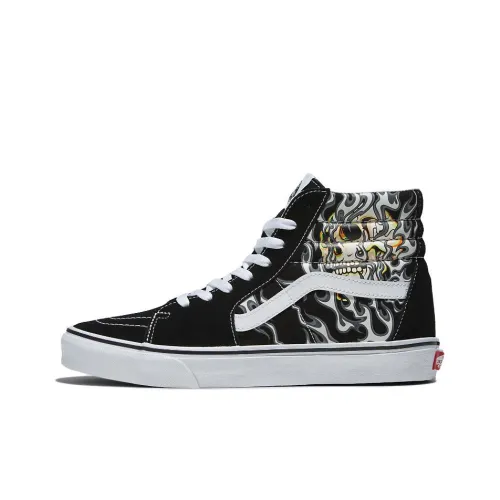 Vans SK8 High Топ Скейтборд Кроссовки Унисекс Черный Белый
