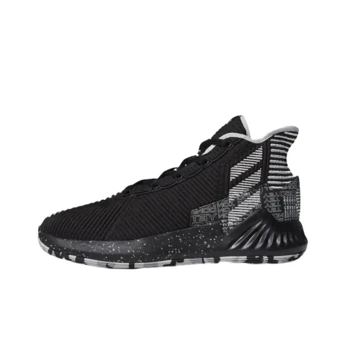 Adidas D Rose 9 Ross MID Топ Баскетбольные кроссовки Мужской Черный Белый